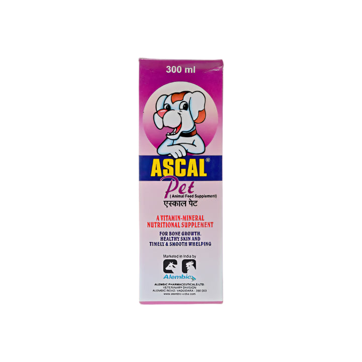 ASCAL PET SUPPLEMENT FOR CATS AND DOGS 300 ML FRONT
