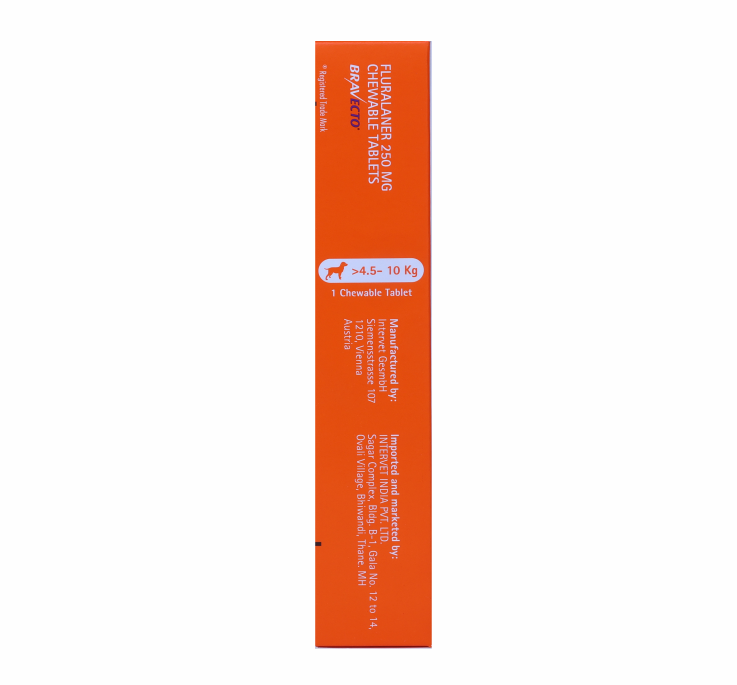BRAVECTO 250MG 4.5-10KG SIDE