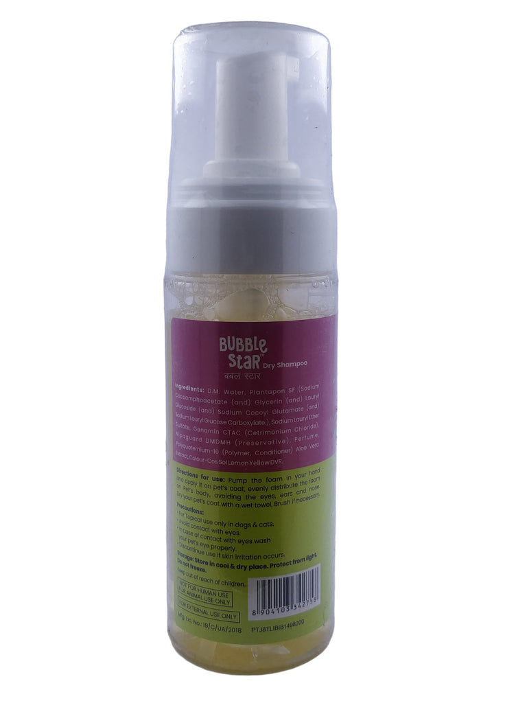 BUBBLE STAR  ALOEVERA DRY SHAMPOO 150 ML SIDE