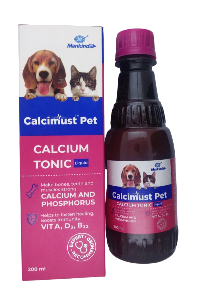 CALCIMUST PET SYRUP FOR CATS AND DOGS 200ML FRONT 