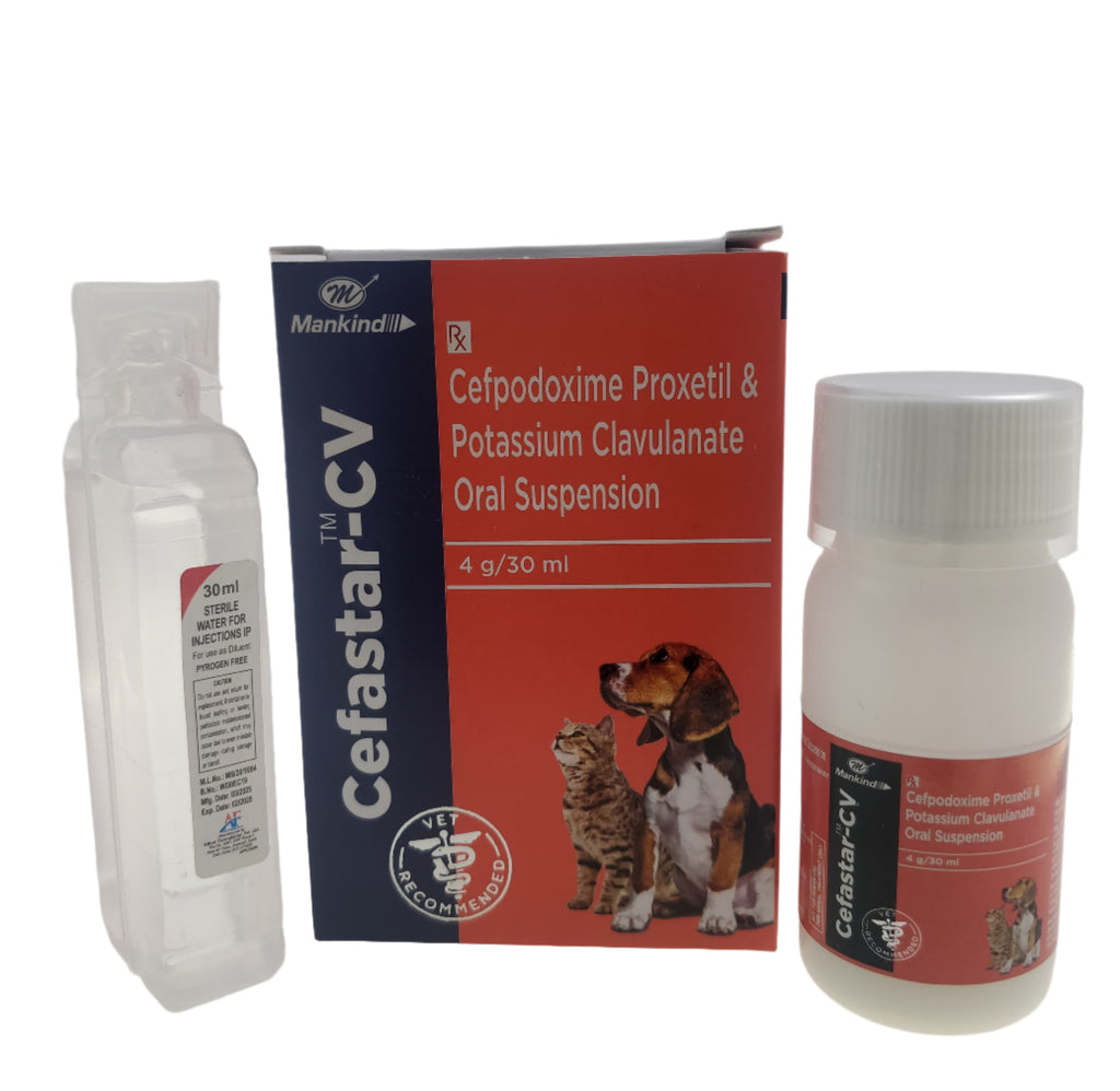CEFASTAR-CV DRY ANTIBIOTIC SYRUP FOR PETS 30ML