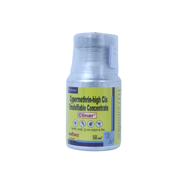 CLINAR LIQUID TICK AND FLEA TREATMENT SOLUTION FOR CATTLE 50ML