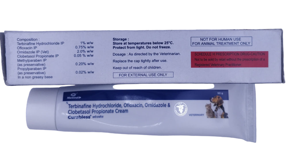 CURABLESS ANTI-FUNGAL CREAM FOR PETS 50GM BACK