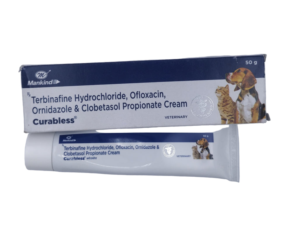 CURABLESS ANTI-FUNGAL CREAM FOR PETS 50GM FRONT 