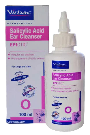 EPIOTIC EAR CLEANSER EASY TO USE EAR CLEANSER FOR DOGS & CATS 100ml