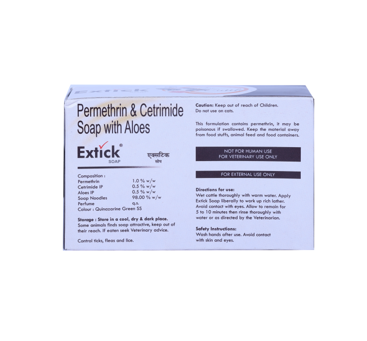 EXTICK SOAP FOR DOGS 75GM Back