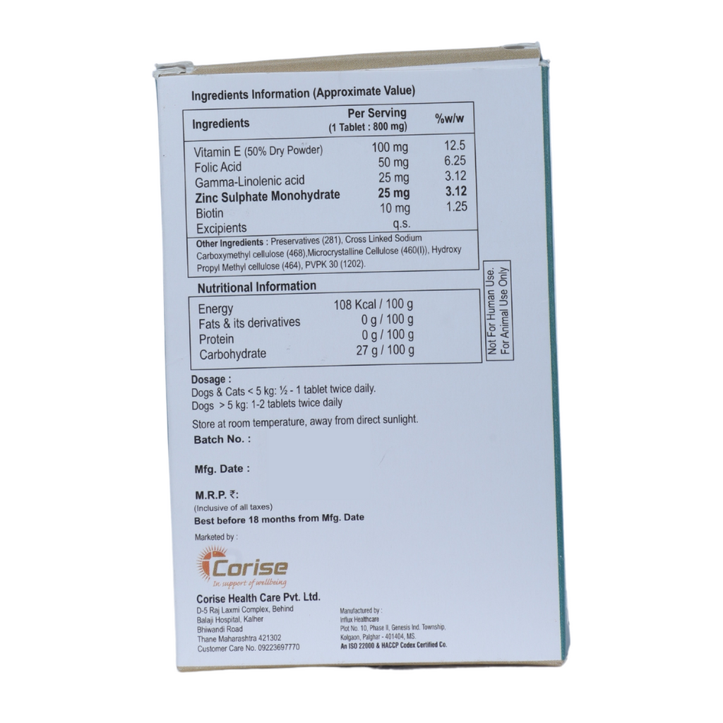 FECOFOL-Z 60TABLETS back