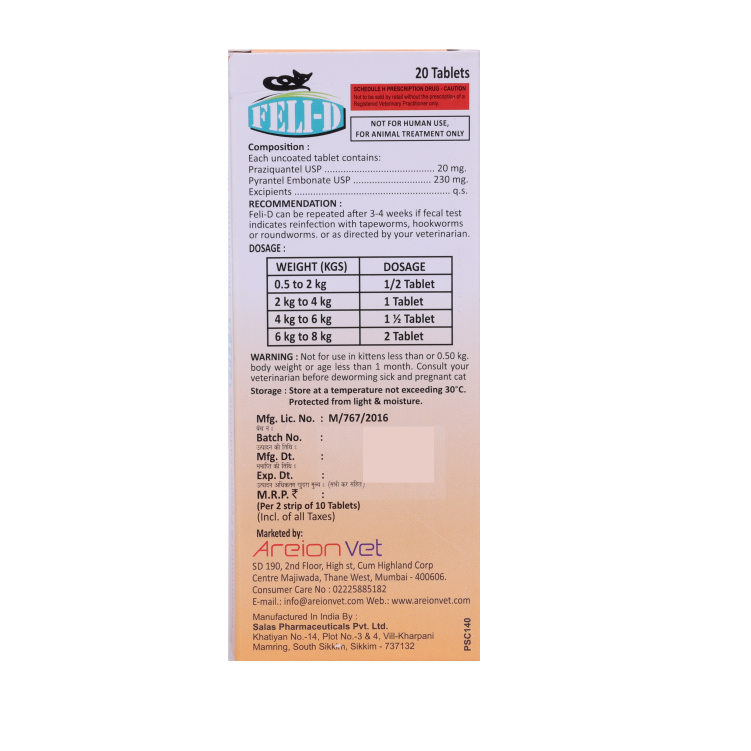 FELI-D 20 TAB back