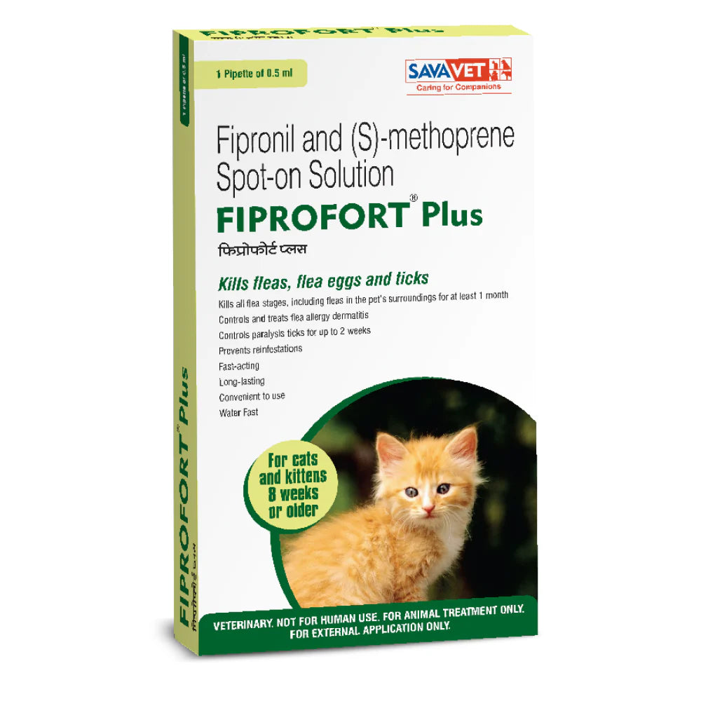 FIPROFORT PLUS TICK & FLEA SPOT ON FOR CAT N KITTENS