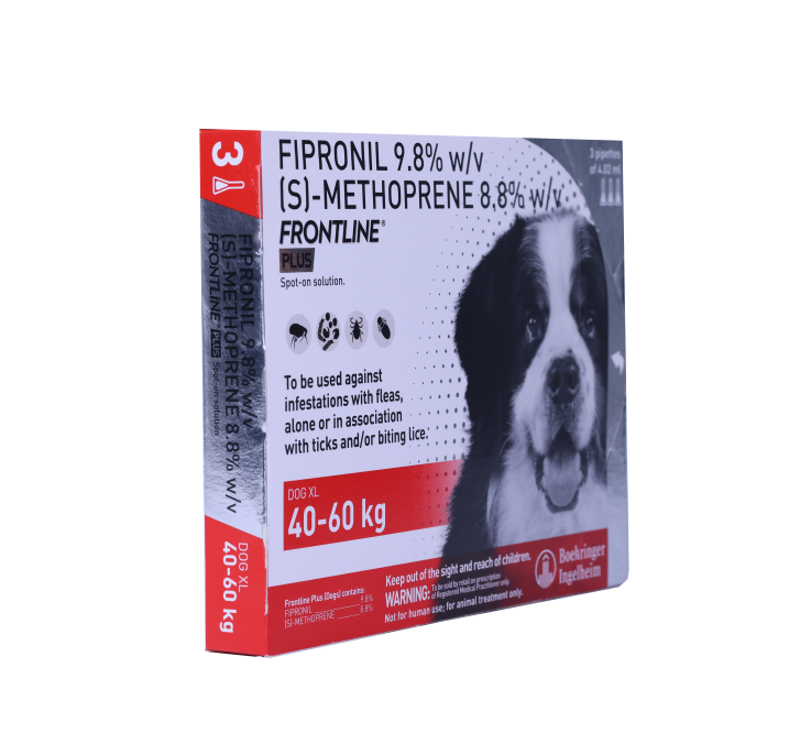 FRONTLINE PLUS DOG-(XL)40-60KG SIDE
