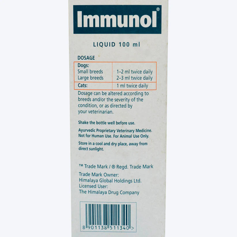 IMMUNOL LIQUID 100ML back