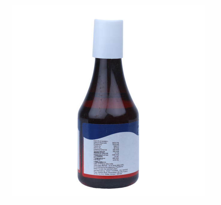 INTACAL PET MAX SYRUP CALCIUM SUPPLEMENT FOR CATS AND DOGS 200ML BACK