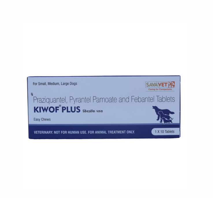 KIWOF PLUS BROAD SPECTRUM DEWORMER FOR DOGS 10 TABLETS