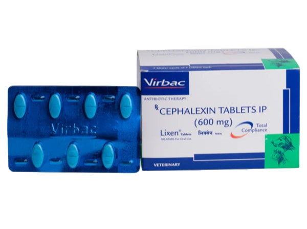 LIXEN PELATAB ANTI-BACTERIAL TABLETS FOR DOGS & CATS 600mg