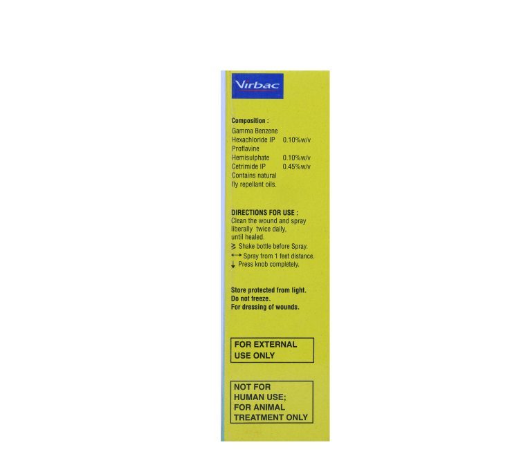 LOREXANE SPRAY FOR LICE AND SCABIES TREATMENT OF CATTLE 50ML SIDE
