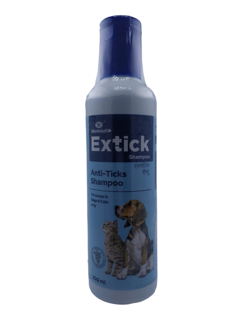 MANKIND EXTICK ANTI- TICK & FLEA SHAMPOO FOR DOGS AND CATS 200 ML