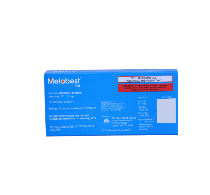 MELOBEST PET TABS BACK