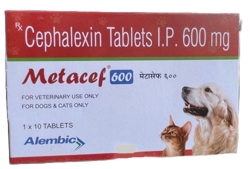 METACEF  ANTIBIOTIC TABLETS FOR CAT & DOGS 600mg