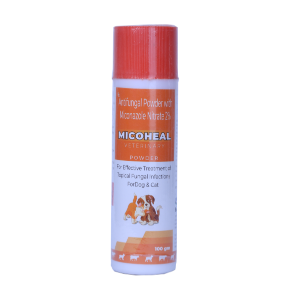 MICOHEAL POWDER FOR DOGS AND CATS 100GM FRONT 