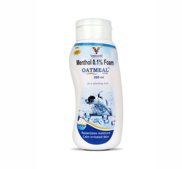 OATMEAL SCRUB MOISTURE REPLENISHING SOLUTION OF SKIN AND COAT FOR CATS & DOGS 200ML