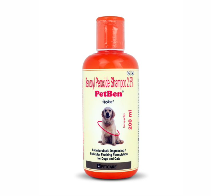 PETBEN MEDICATED BENZOYL PEROXIDE SHAMPOO FOR DOGS & CATS 200ML