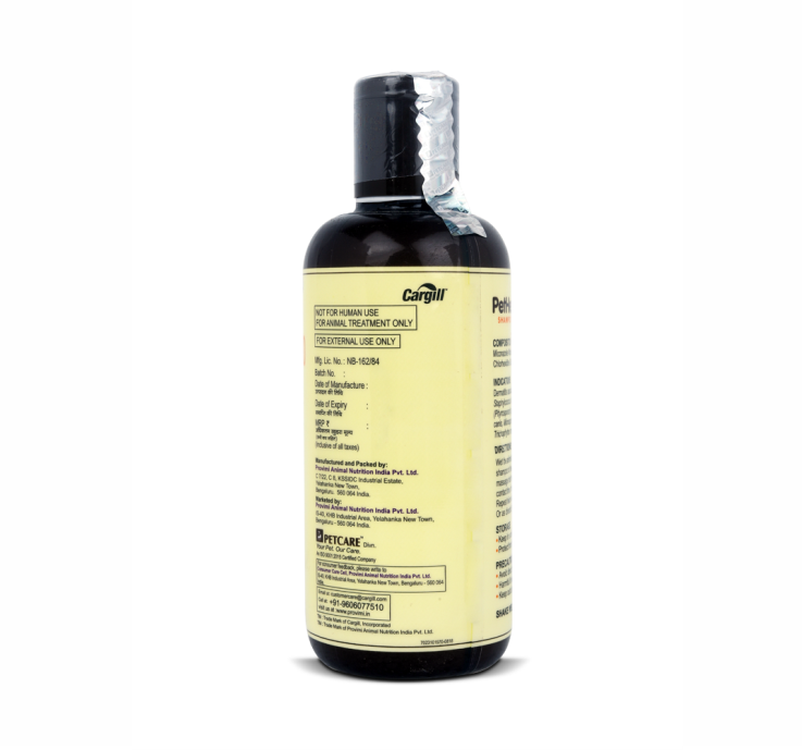 PETHEX ANTIMICROBIAL & ANTIFUNGAL MEDICATED SHAMPOO FOR DOGS 200ML BACK