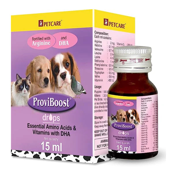 PROVIBOOST DROPS MULTI VITAMINS FOR KITTENS AND PUPPIES 15ML