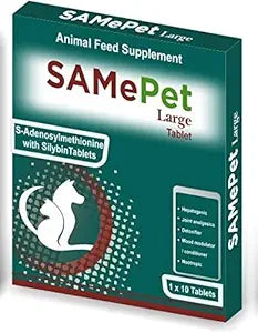 SAMAPET LARGE LIVER SUPPORT SUPPLEMENT FOR CATS & DOGS 10 TABLETS
