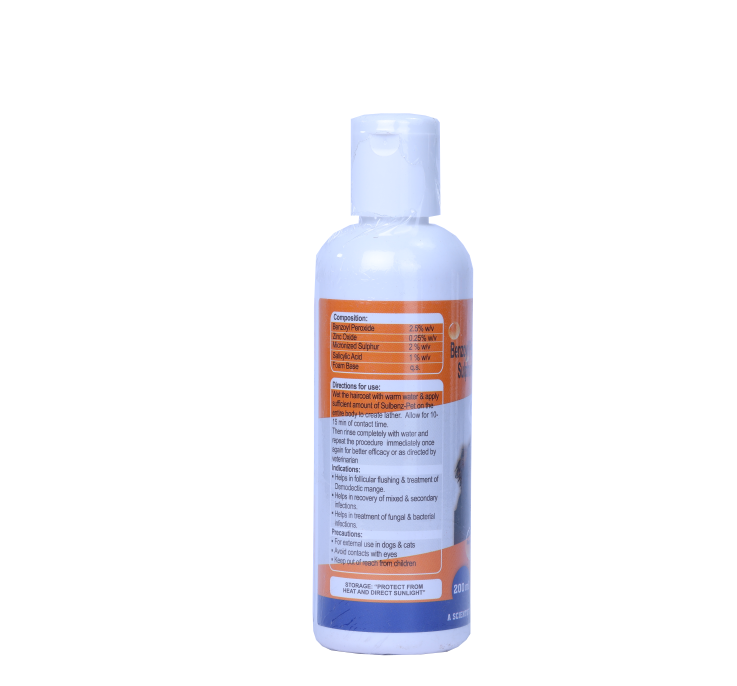 SULBENZ-PET MEDICATED SHAMPOOFOR CATS & DOGS 200ML BACK