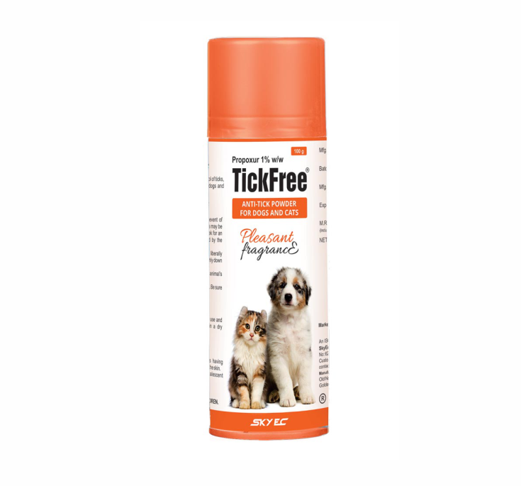 TICKFREE POWDER ANTI-TICK TOPICAL POWDER FOR DOGS & CATS 100GMS