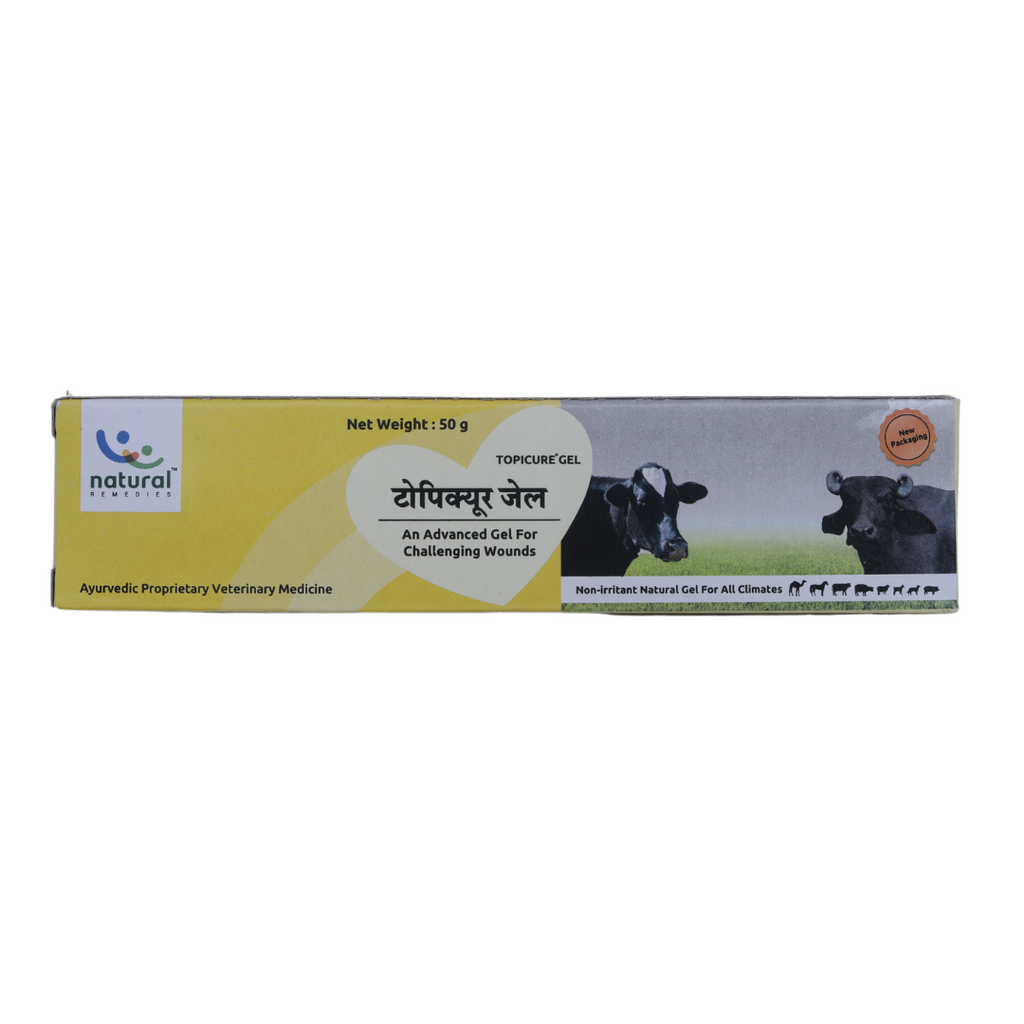 TOPICURE GEL ADVANCED ANTI BACTERIAL GEL FOR CATTLE 50GM