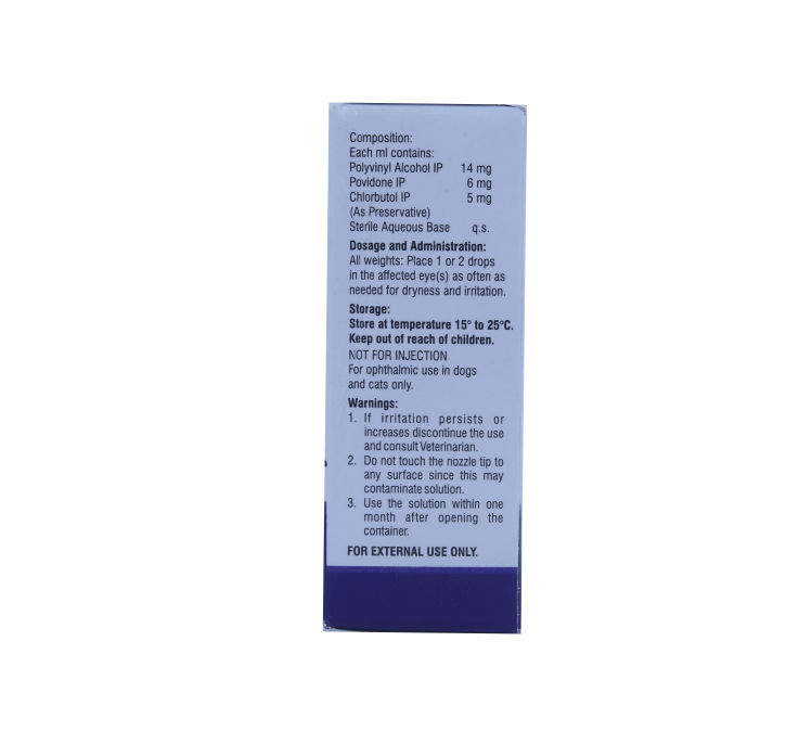 VISIOTEARS EYE DROPS FOR CATS & DOGS 15ML SIDE
