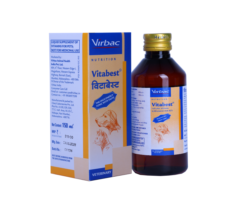 VITABEST SYRUP NUTRITIONAL SUPPLEMENT FOR CATS & DOGS 150ML