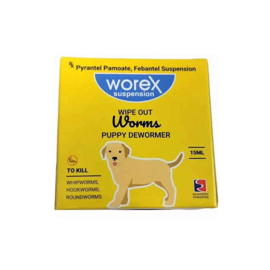 WOREX SUSPENSION FOR PUPPIES & SMALL DOGS EASY USE DEWORMER LIQUID 15ML
