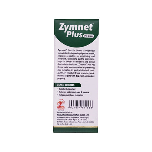 ZYMNET PLUS PET DROPS 60ML back